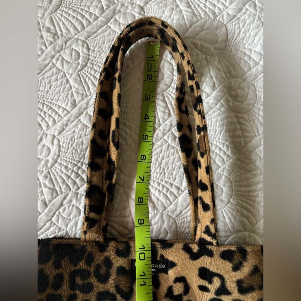 Vintage 90s Kate spade fuzzy leopard shoulder bag - Picture 7 of 9